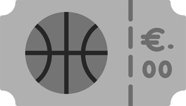 Basketball Ticket Vector Icon