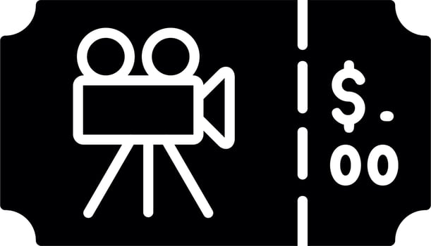 Movie Ticket Vector Icon