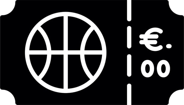 Basketball Ticket Vector Icon