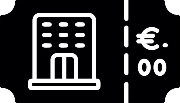 Hotel Ticket Vector Icon