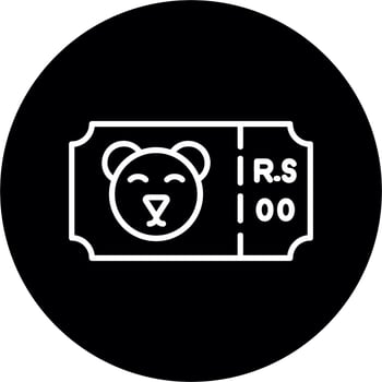 Zoo Ticket Vector Icon