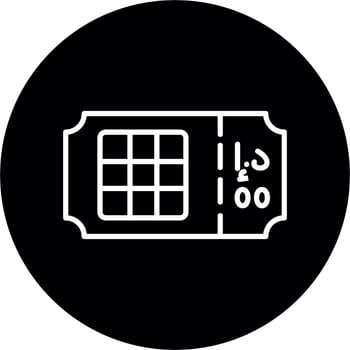 Lottery Ticket Vector Icon