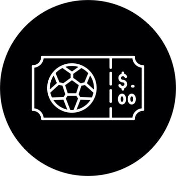 Football Ticket Vector Icon