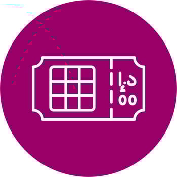 Lottery Ticket Vector Icon