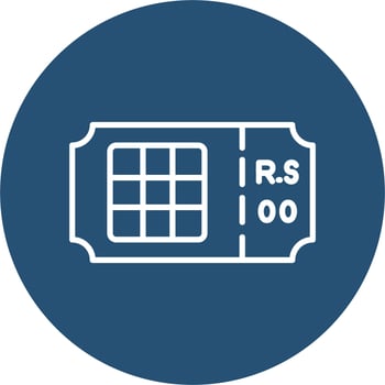 Lottery Ticket Vector Icon