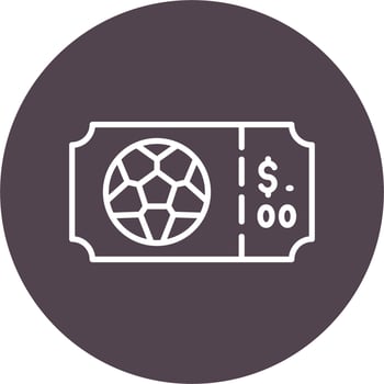 Football Ticket Vector Icon