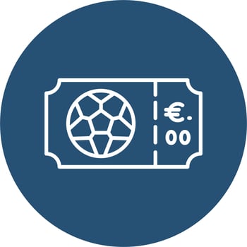 Football Ticket Vector Icon