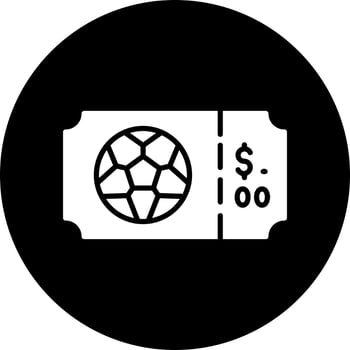 Football Ticket Vector Icon