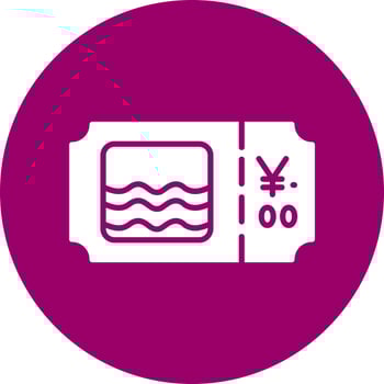 Lake Ticket Vector Icon