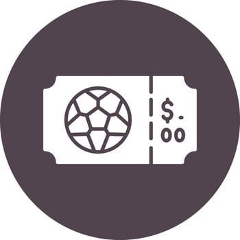 Football Ticket Vector Icon