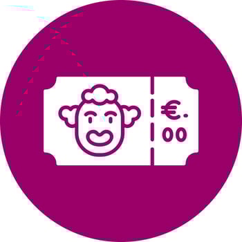 Circus ticket icon vector