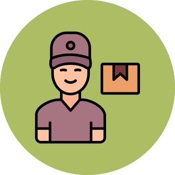 Delivery Man Vector Icon