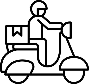 Delivery Bike Vector Icon