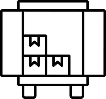 Unloading Truck Vector Icon
