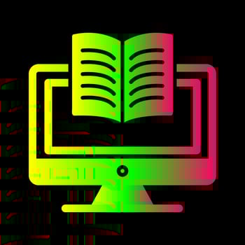 Digital Learning Vector Icon