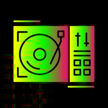 Turntable Vector Icon