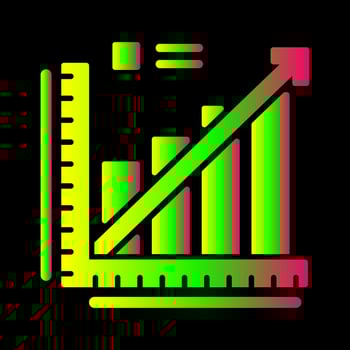 Line Graph Vector Icon