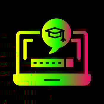 Digital Learning Vector Icon