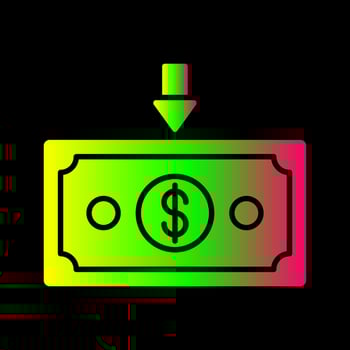 Money Down Vector Icon