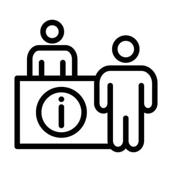Information Desk Icon Design vector