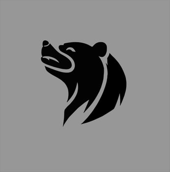 vector bear animal, for retro logos, emblems, badges, label templates and t-shirt vintage design elements.