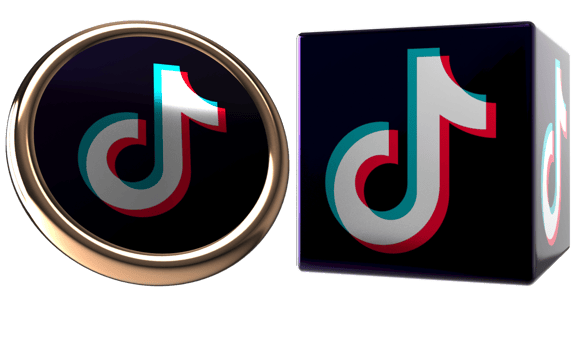 Tiktok 3d Logo on Transparent background png