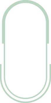 Monoline arch frame. Aesthetic shape. vector