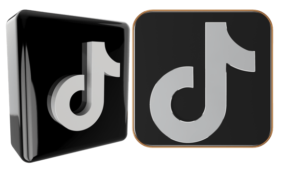Tiktok 3d Logo on Transparent background png
