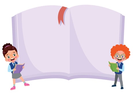 cute little boy reading a book vector