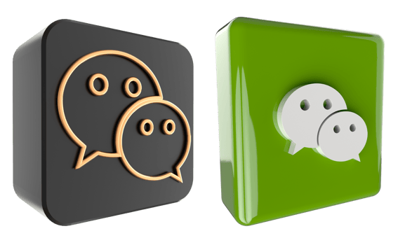 Wechat 3d logo on transparent background png