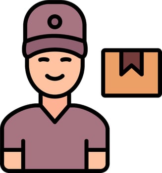 Delivery Man Vector Icon