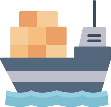 Cargo Ship Vector Icon