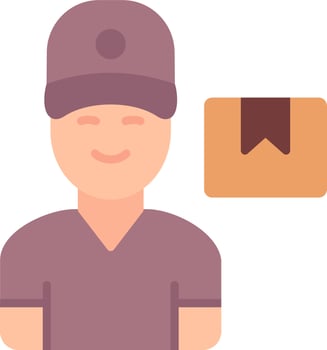 Delivery Man Vector Icon