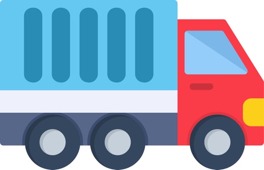 Container Truck Vector Icon