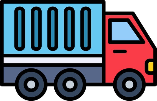 Container Truck Vector Icon