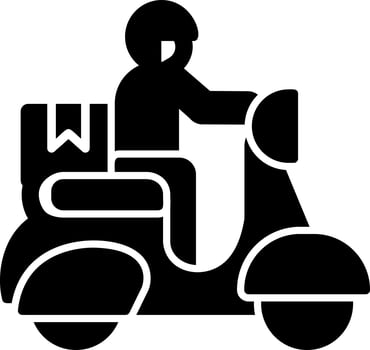 Delivery Bike Vector Icon