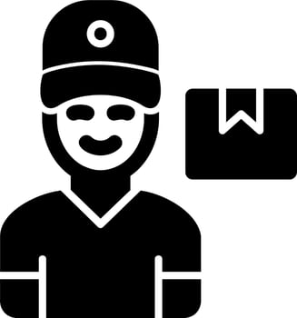Delivery Man Vector Icon