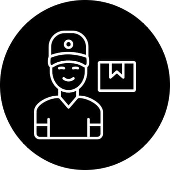 Delivery Man Vector Icon
