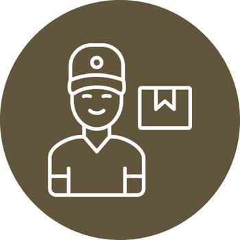 Delivery Man Vector Icon