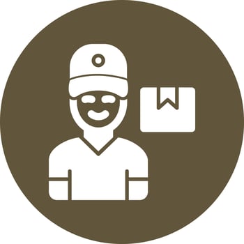 Delivery Man Vector Icon
