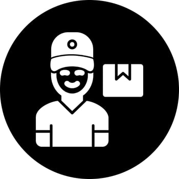 Delivery Man Vector Icon
