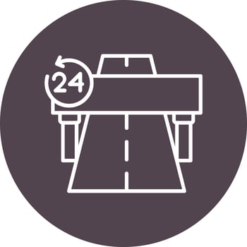 Toll Road Vector Icon