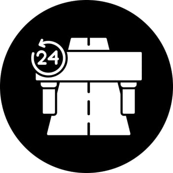 Toll Road Vector Icon