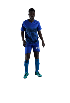 Soccer  player play with soccerball during a football match png