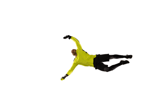 Soccer goalkeeper jumps to defend his team during a football game png