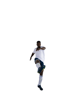 Soccer player action during a football game png