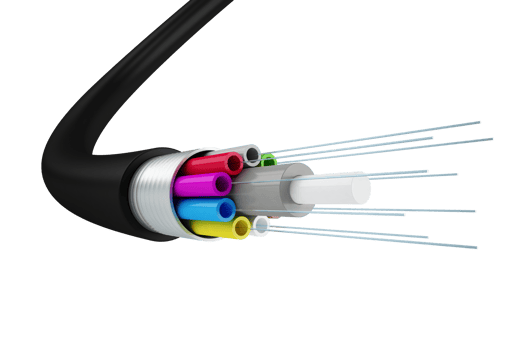 Internet fiber cable. technology that transmits large amounts of data at very high speed png
