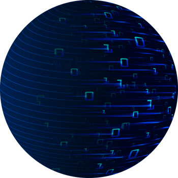 Modern Technology Blue Globe Crop-out png