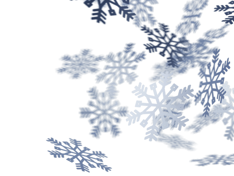 Transparent png composition of silver christmas snowflakes