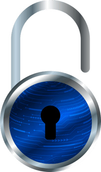 Modern Technology Padlock Crop-out png